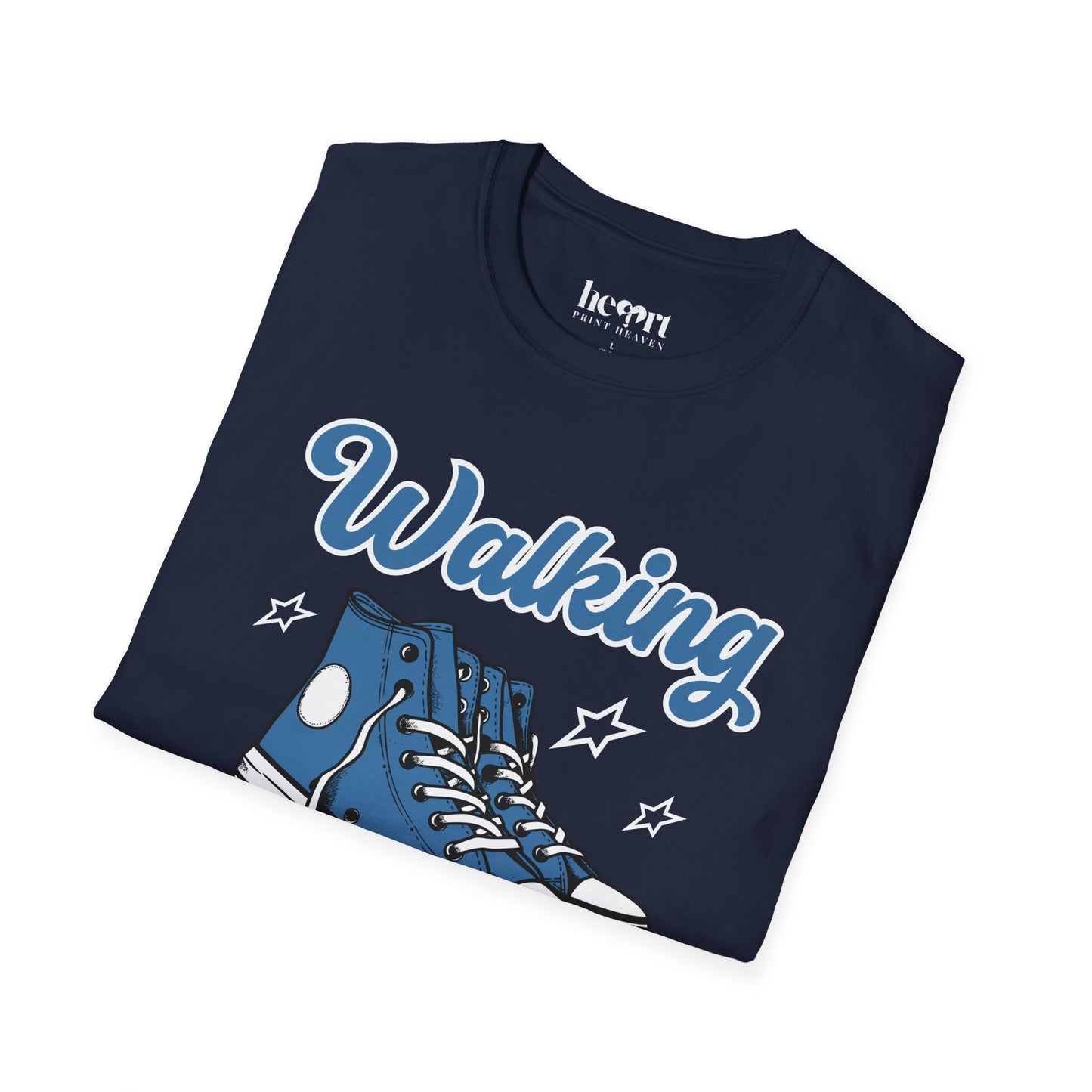 Walking Buddies Blue Shoes T-Shirt 👟🚶‍♀️ | Fun Fitness & Friendship Tee