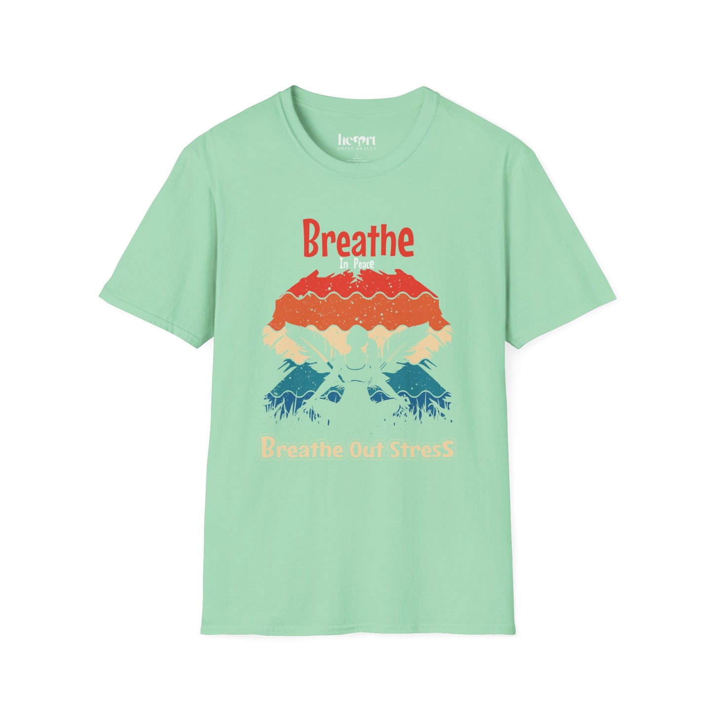 Breathe In Peace Breathe Out Stress T-Shirt – Yoga & Mindfulness Tee for Relaxation 🌿