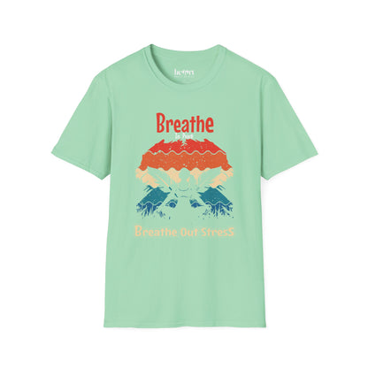 Breathe In Peace Breathe Out Stress T-Shirt – Yoga & Mindfulness Tee for Relaxation 🌿