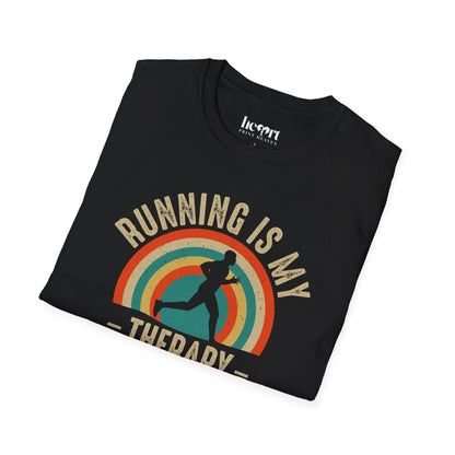 Running Is My Therapy T-Shirt – Motivational Shirt for Runners