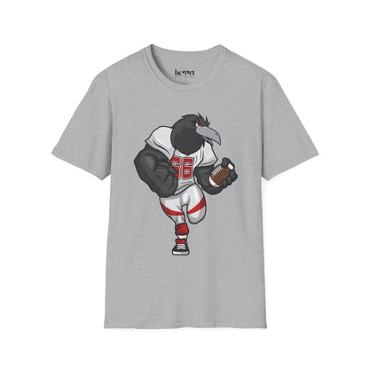 Black Crow Football Mascot T-Shirt – Fierce American Football Fan Apparel 🏈🦅
