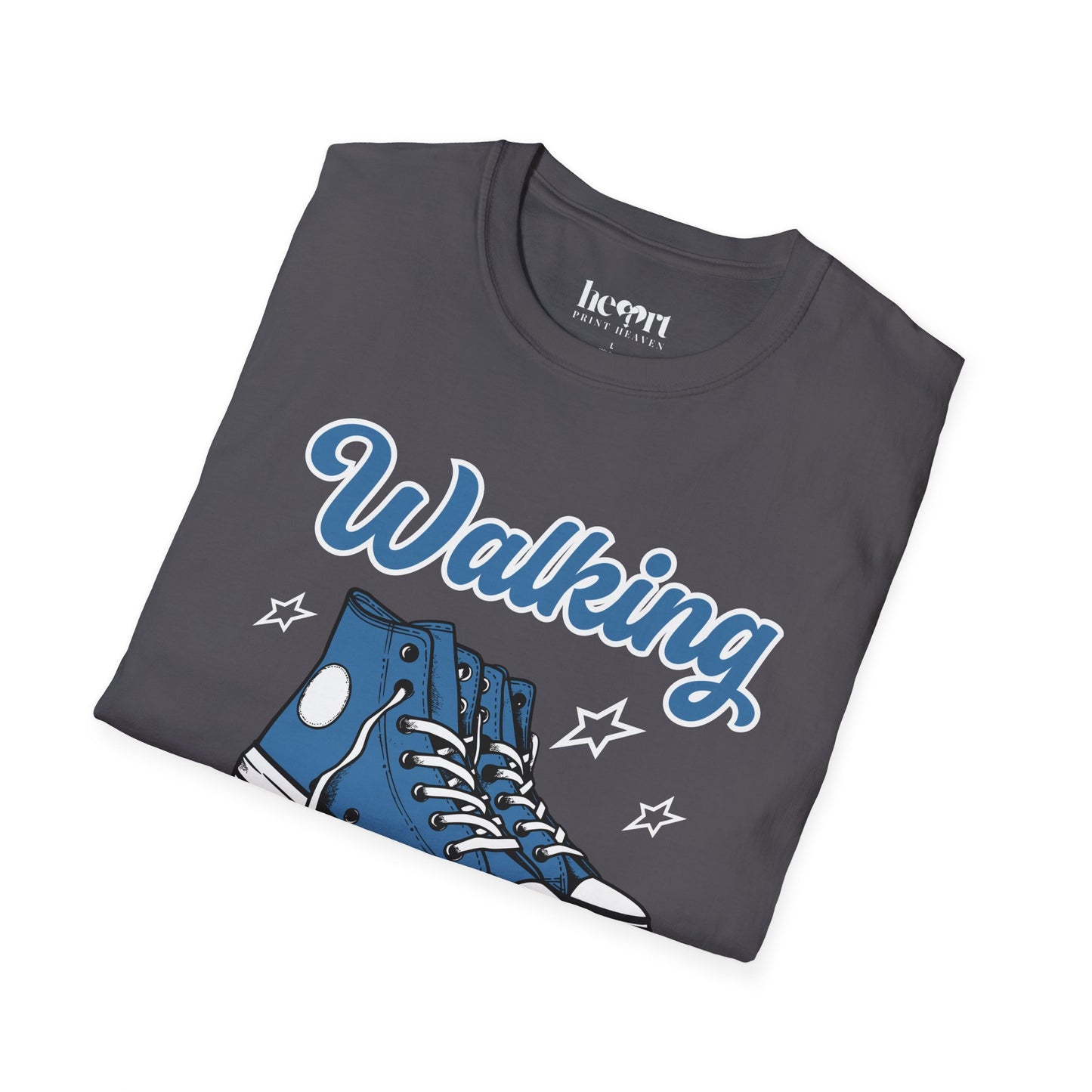 Walking Buddies Blue Shoes T-Shirt 👟🚶‍♀️ | Fun Fitness & Friendship Tee