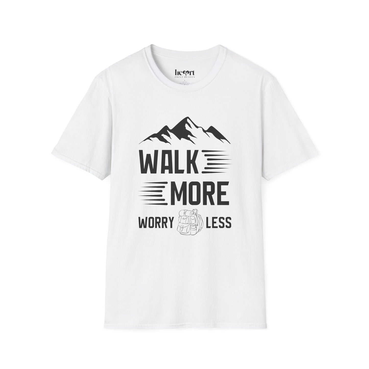 Walk More Worry Less T-Shirt 🚶‍♂️ | Motivational Walking Tee for Fitness & Nature Lovers