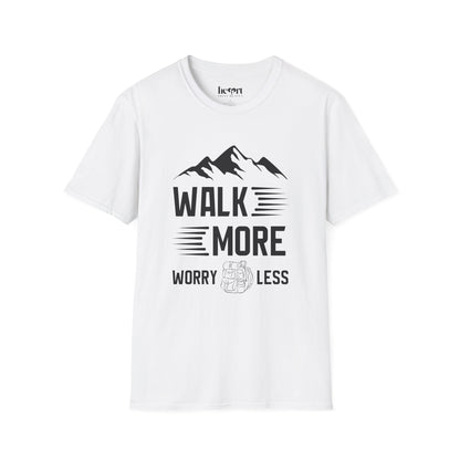 Walk More Worry Less T-Shirt 🚶‍♂️ | Motivational Walking Tee for Fitness & Nature Lovers