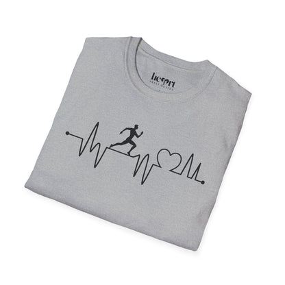 Runner’s Heartbeat T-Shirt – Running Enthusiast Shirt for Marathon & Fitness Lovers