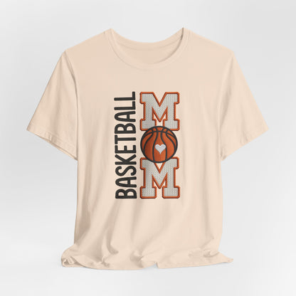 Basketball Mom Faux Embroidery T-Shirt – Game Day Sports Mom Tee