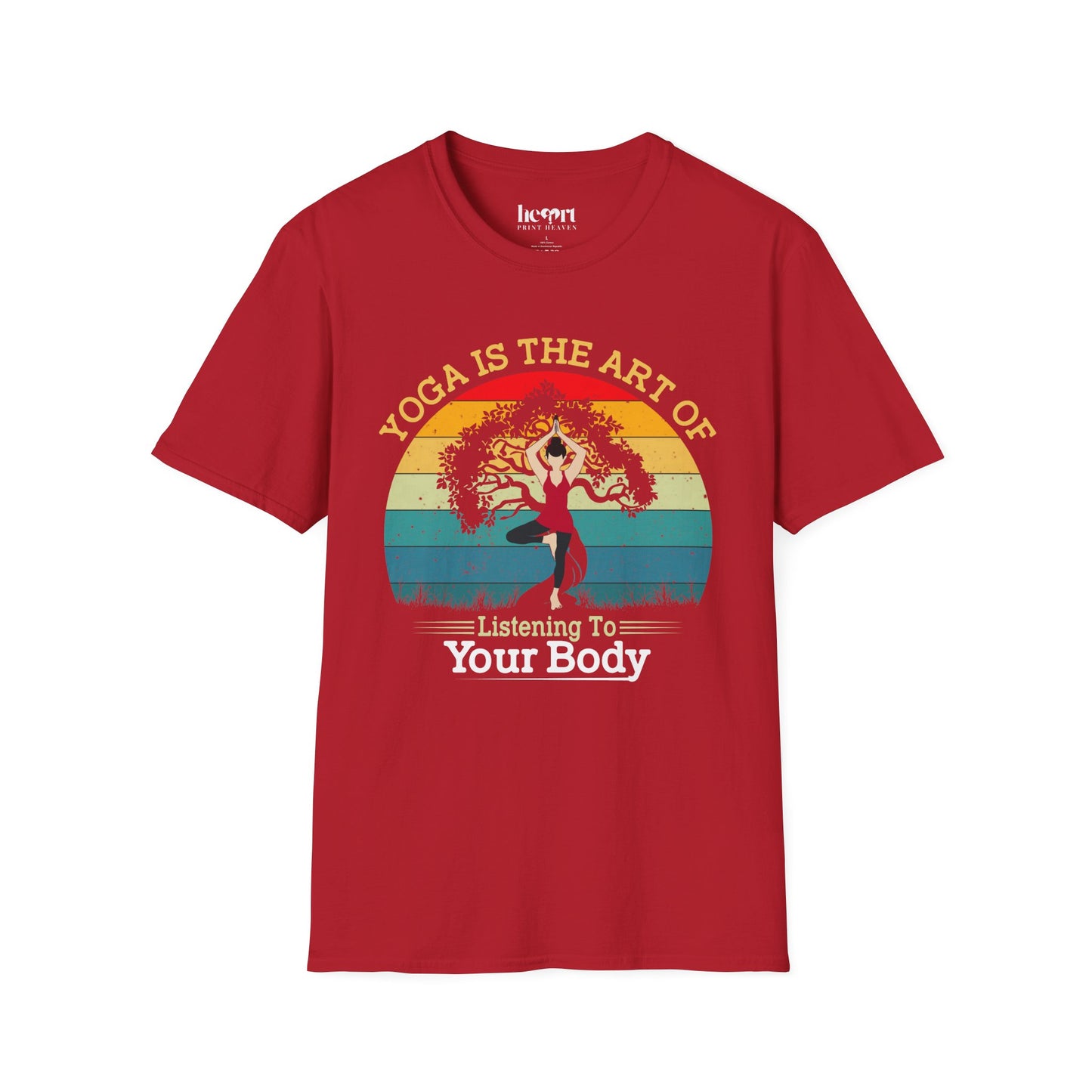 Yoga Is the Art of Listening to Your Body – Inspirational Yoga T-Shirt 🧘✨
