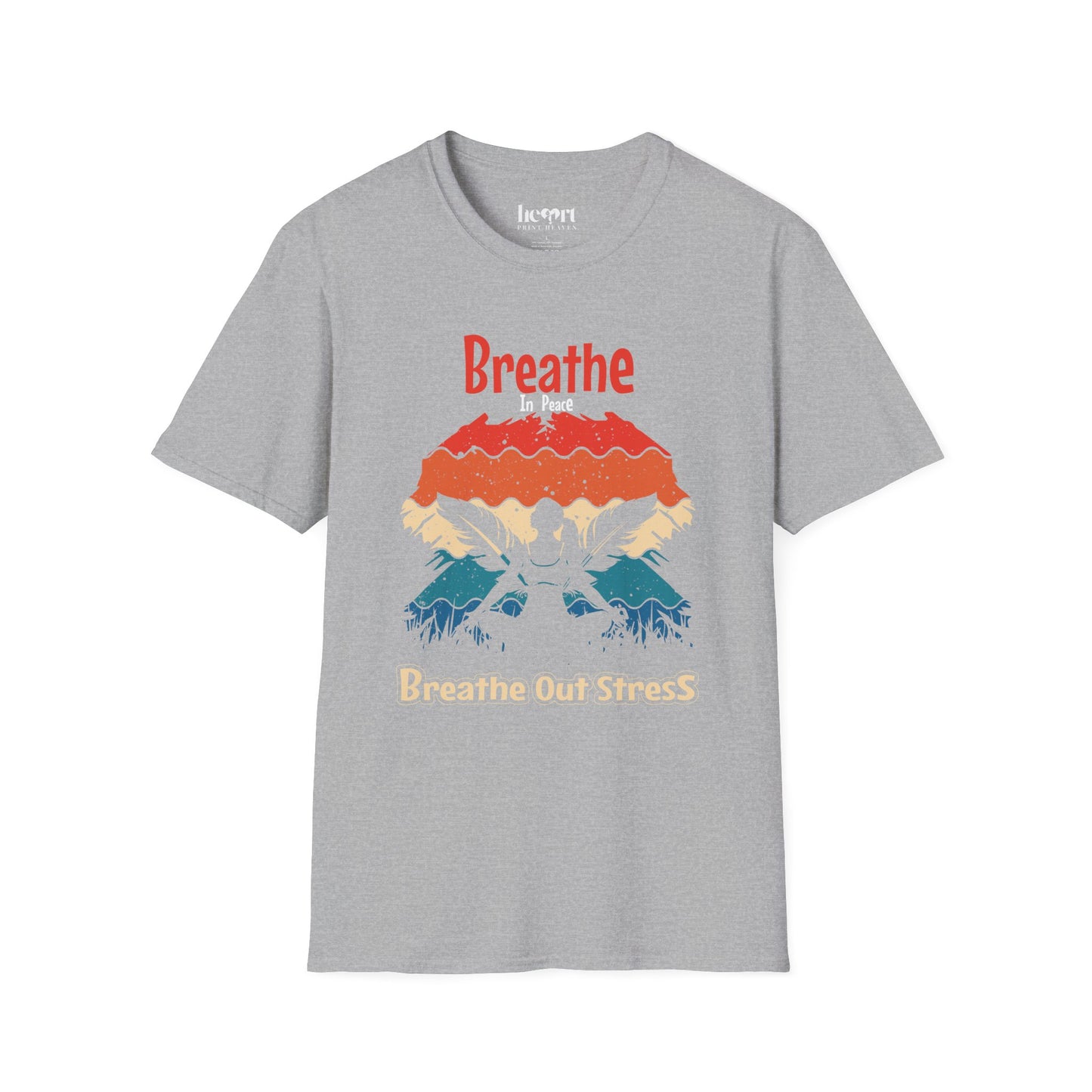 Breathe In Peace Breathe Out Stress T-Shirt – Yoga & Mindfulness Tee for Relaxation 🌿