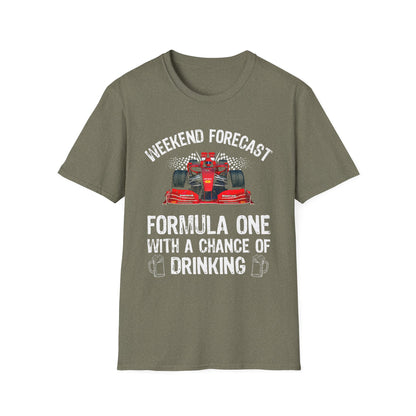 Formula 1 Weekend Forecast T-Shirt – F1 Racing & Drinking Shirt for Motorsport Fans