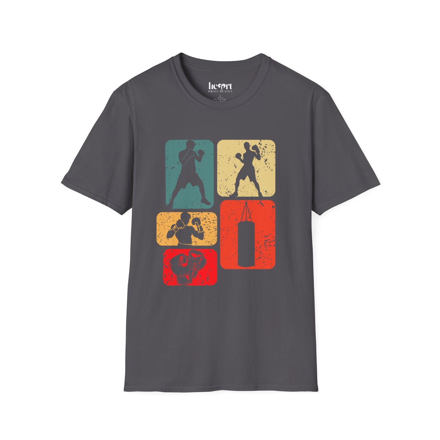 Dynamic Boxing Collage T-Shirt – Unique Graphic Tee for Boxing Enthusiasts 🥊