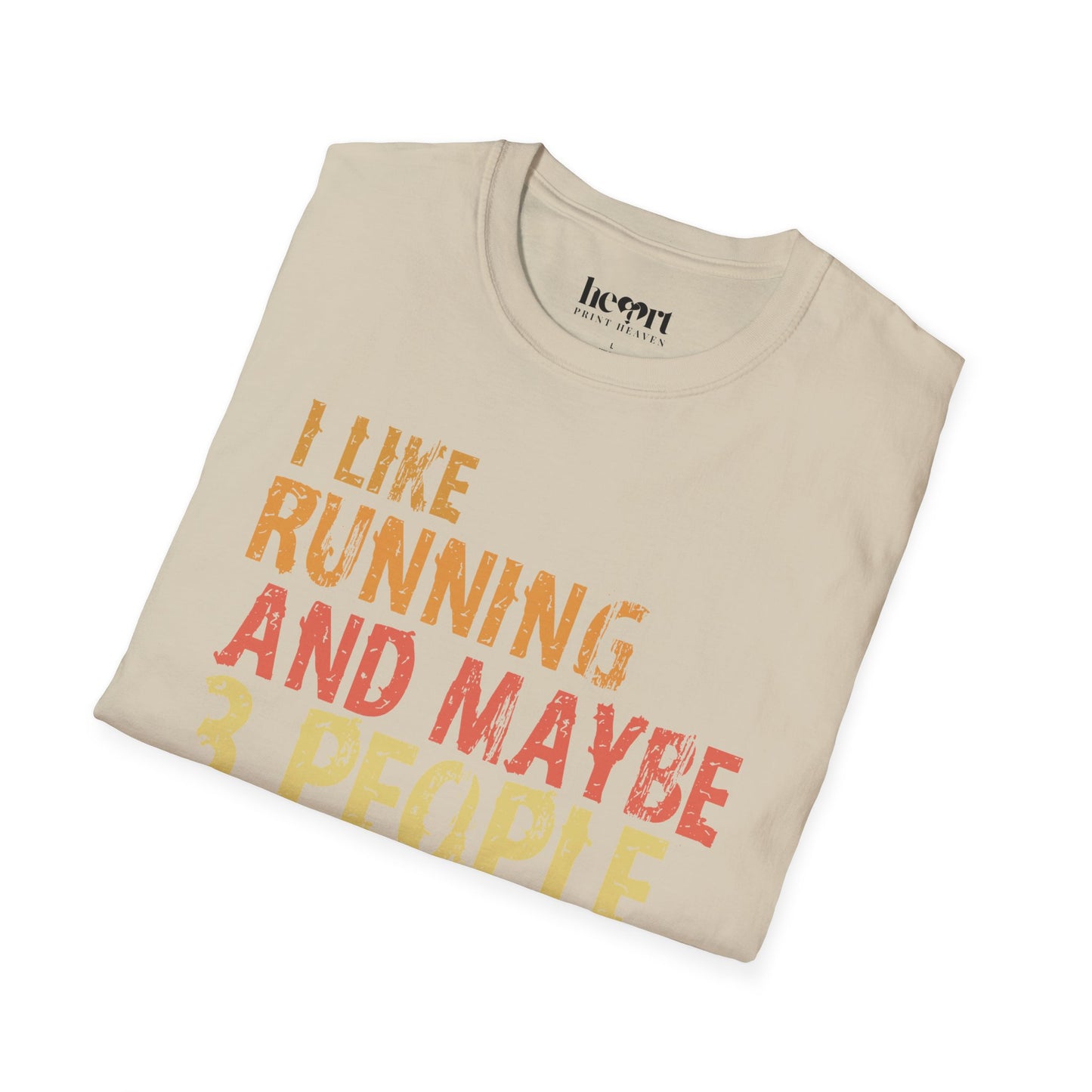 I Like Running And Maybe 3 People – Introvert Runner Tee – Funny Running T-Shirt