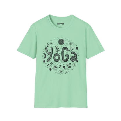 Yoga Doodle Lettering – Artistic & Meditative T-Shirt 🧘‍♀️✨