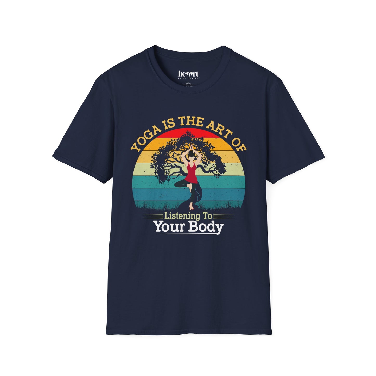 Yoga Is the Art of Listening to Your Body – Inspirational Yoga T-Shirt 🧘✨