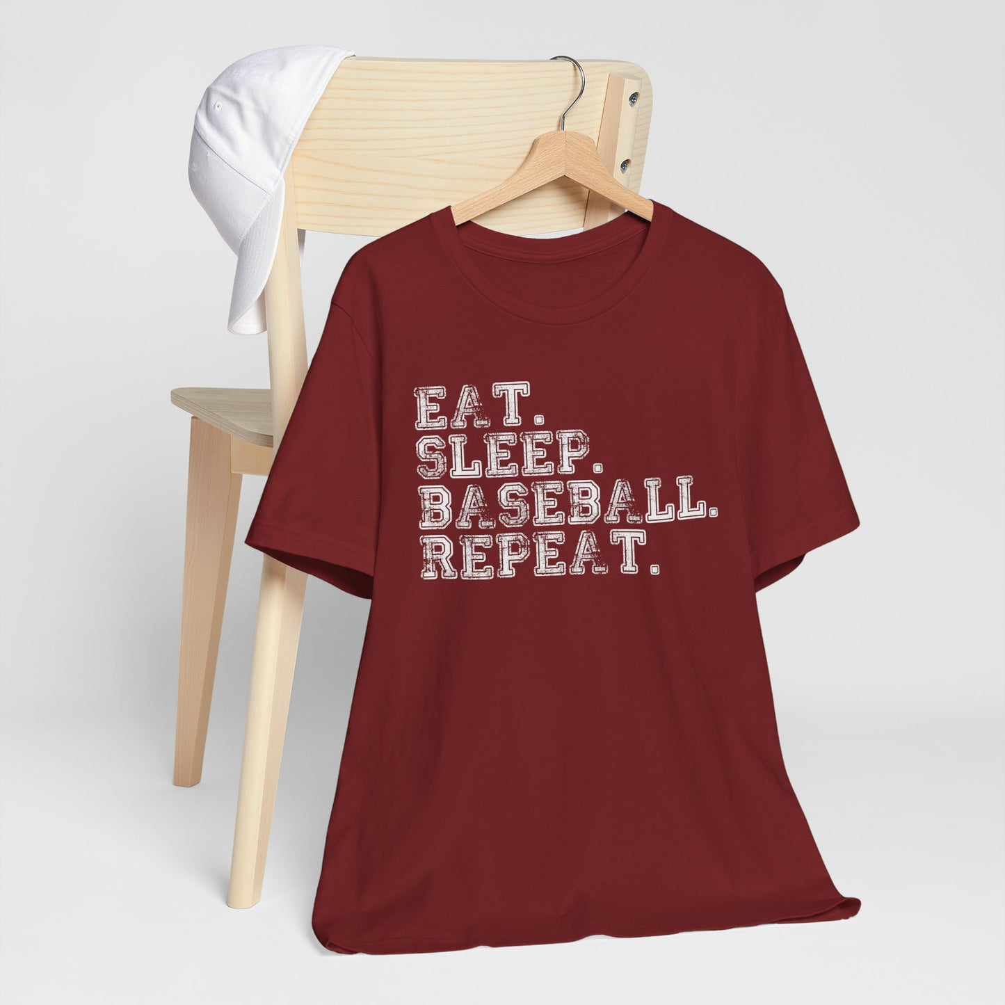 EAT SLEEP BASEBALL REPEAT Baseball T-shirt