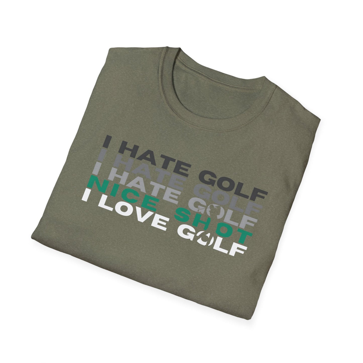 I Hate Golf I Love Golf Tee – Funny Golf Humor Sports Graphic T-Shirt
