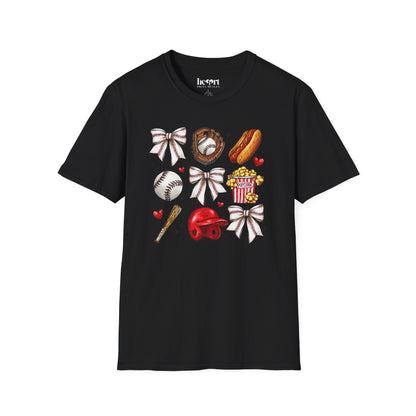 Glitter Baseball Sports T-Shirt – Sparkly Baseball Tee for Fans & Players