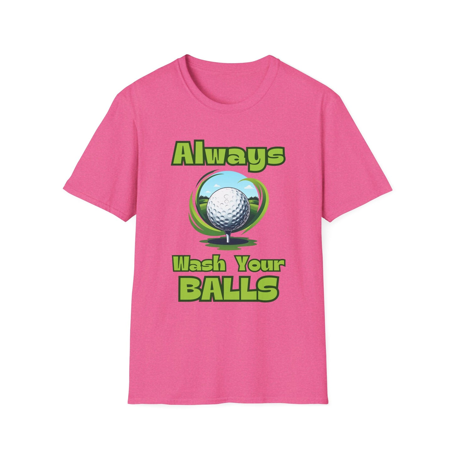 Always Wash Your Balls Golf Tee – Funny Vintage Golf Humor Sports T-Shirt