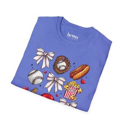 Glitter Baseball Sports T-Shirt – Sparkly Baseball Tee for Fans & Players