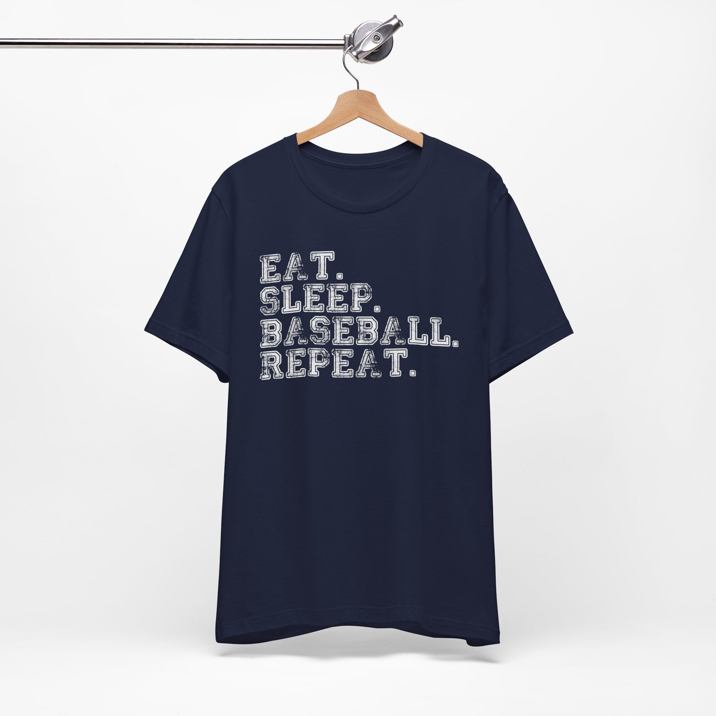 EAT SLEEP BASEBALL REPEAT Baseball T-shirt