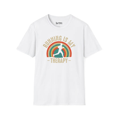 Running Is My Therapy T-Shirt – Motivational Shirt for Runners