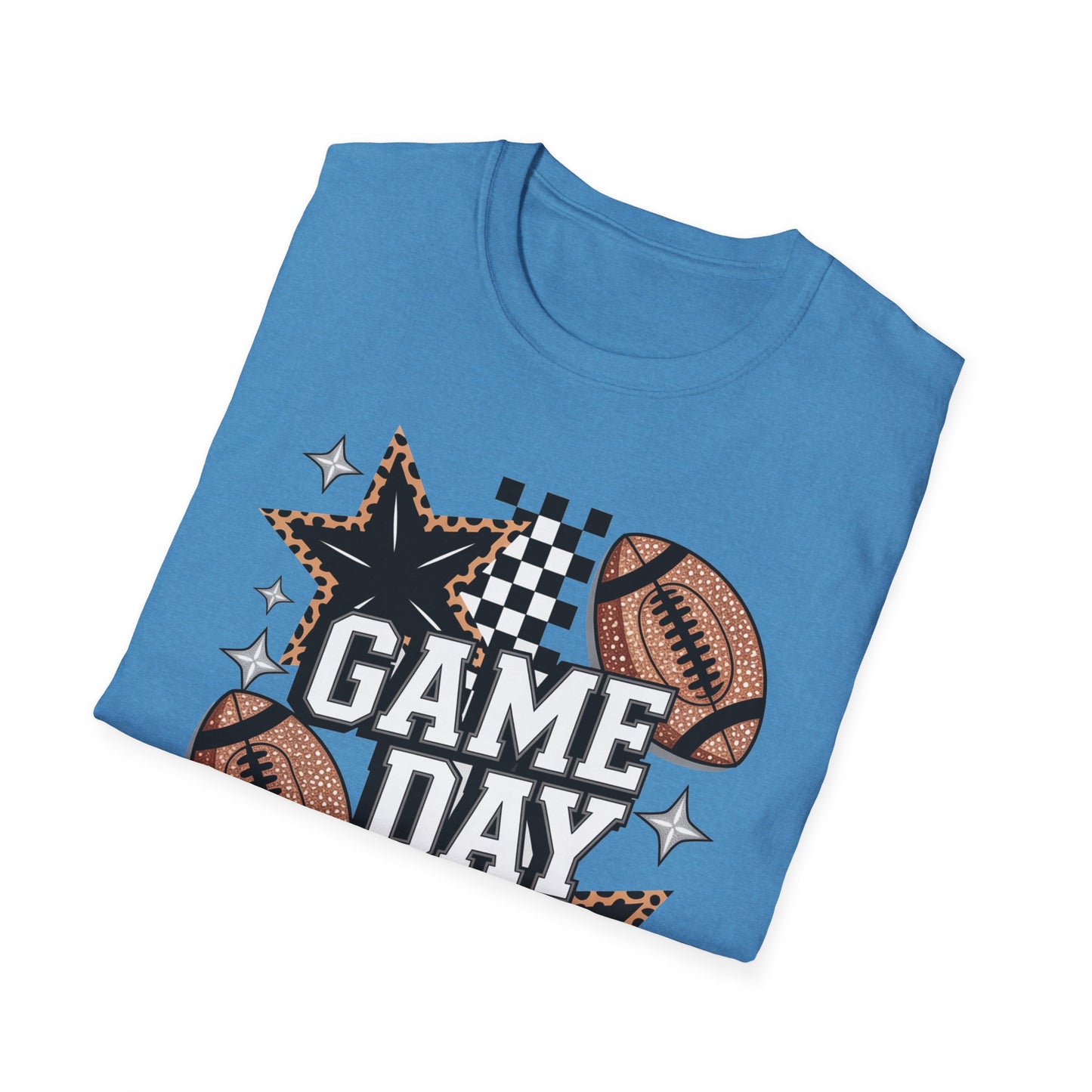 Game Day Leopard Football Tee – Women's & Men's Football Graphic T-Shirt