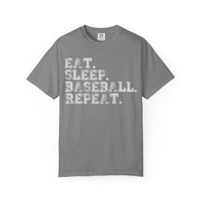 Eat Sleep Baseball Repeat T-Shirt ⚾ | Distressed Baseball Lover Graphic Tee