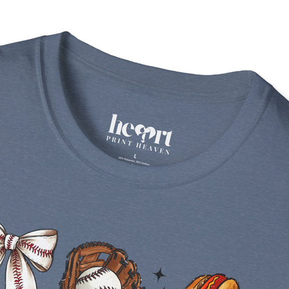 Glitter Baseball Sports T-Shirt – Sparkly Baseball Tee for Fans & Players