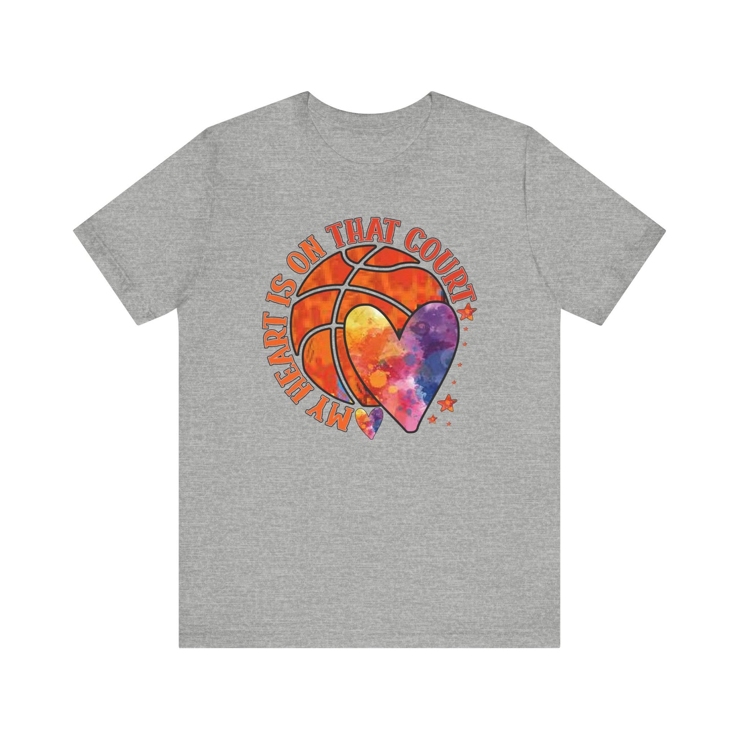 My Heart Is On That Court Basketball T-shirt