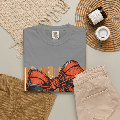 Basketball Bow T-Shirt 🏀 | Team Mom Game Day Tee