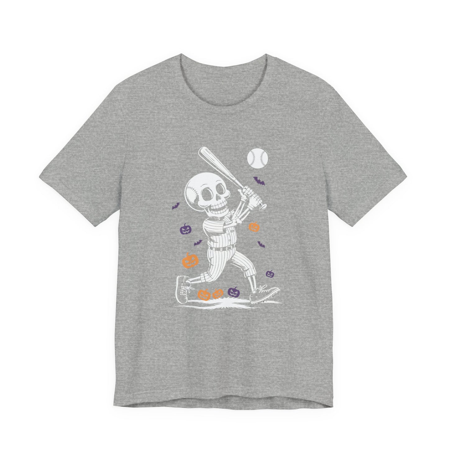 Skeleton Halloween Baseball T-shirt