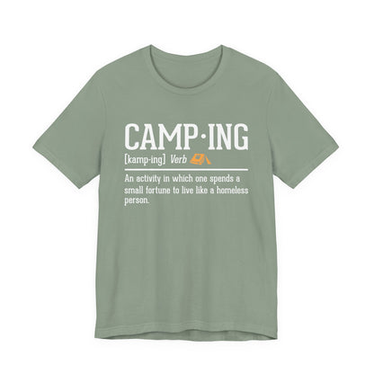 Funny Camping Definition Shirt – Sarcastic Outdoor Tee