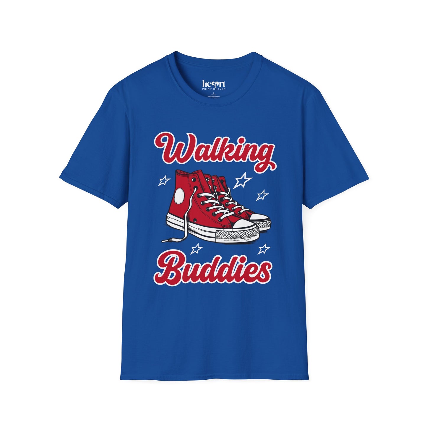 Walking Buddies T-Shirt 👟 | Red Shoes Design for Walking Partners & Friends