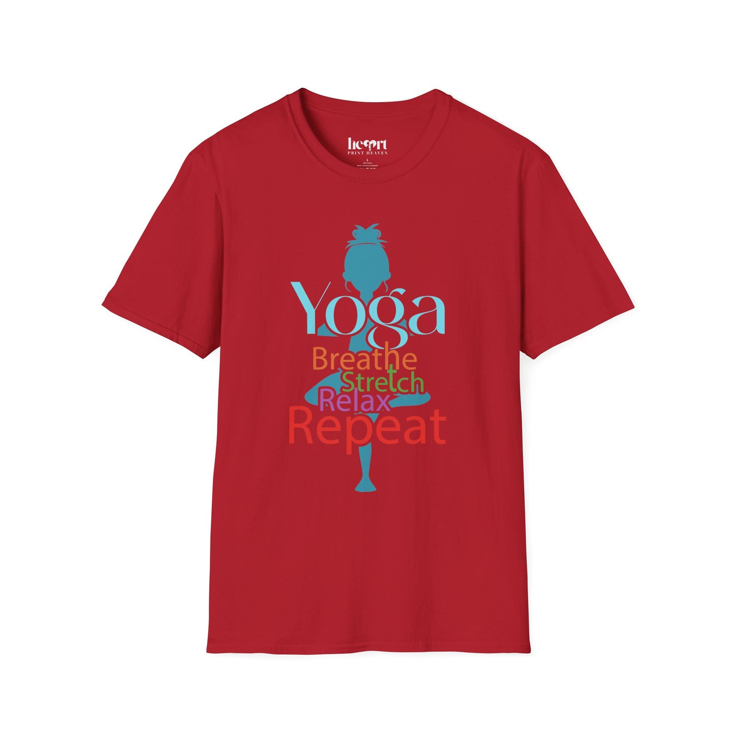 Breathe, Stretch, Relax, Repeat – Minimalist Yoga T-Shirt 🧘‍♀️✨