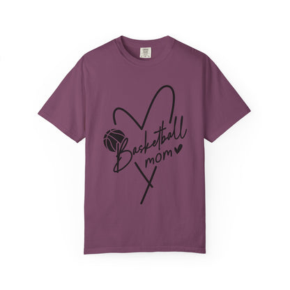 Basketball Mom Heart T-Shirt 🏀 | Cute Cursive Basketball Mom Tee