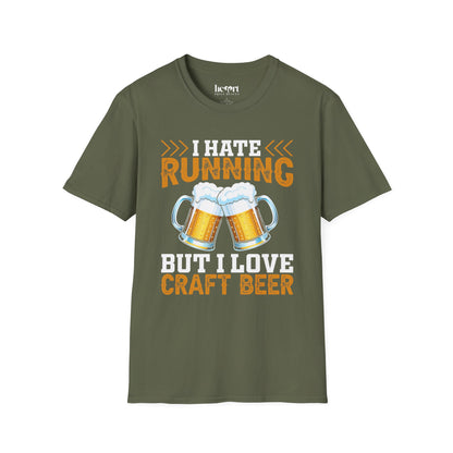 I Hate Running But I Love Craft Beer – Funny Beer Lover T-Shirt 🍺🏃‍♂️