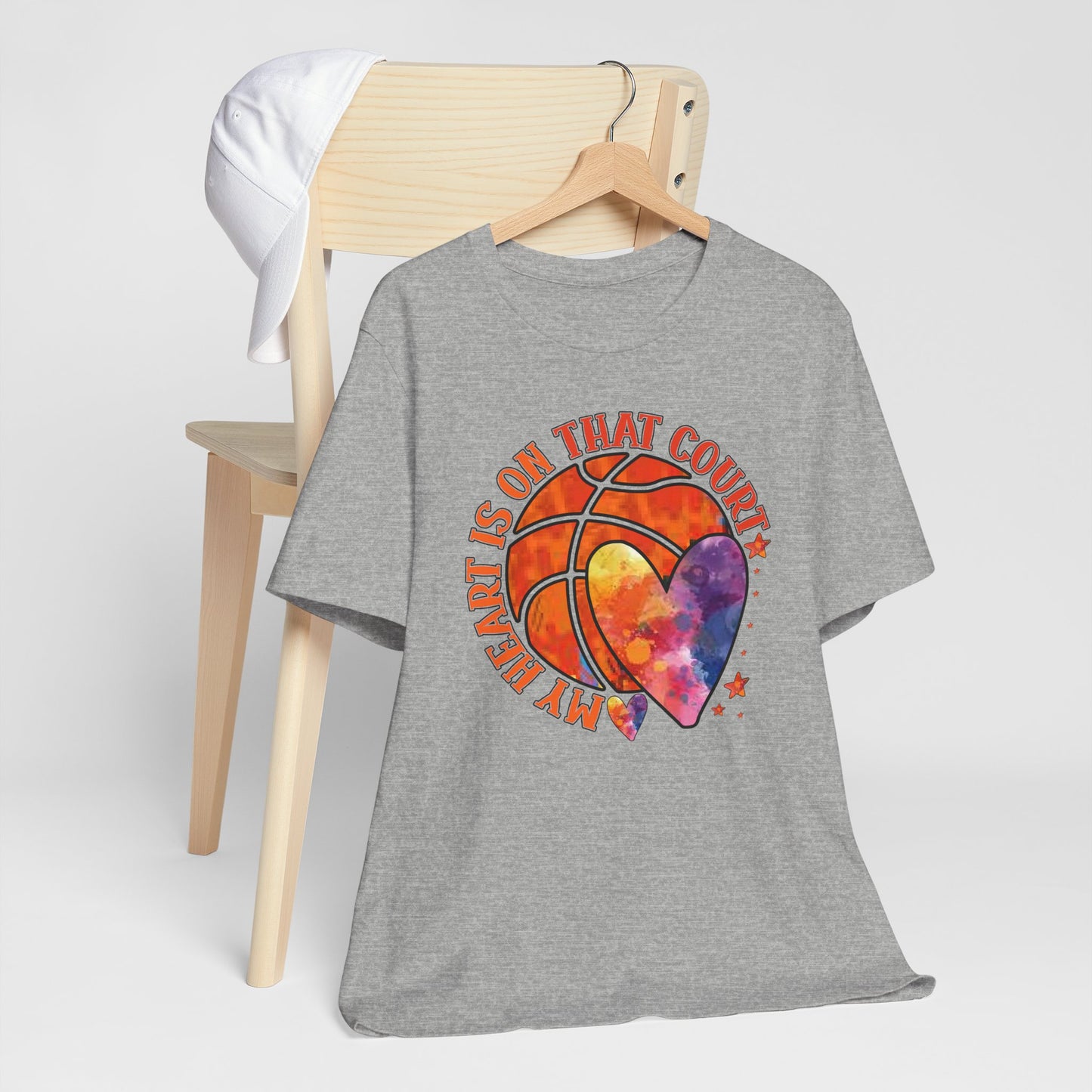 My Heart Is On That Court Basketball T-shirt