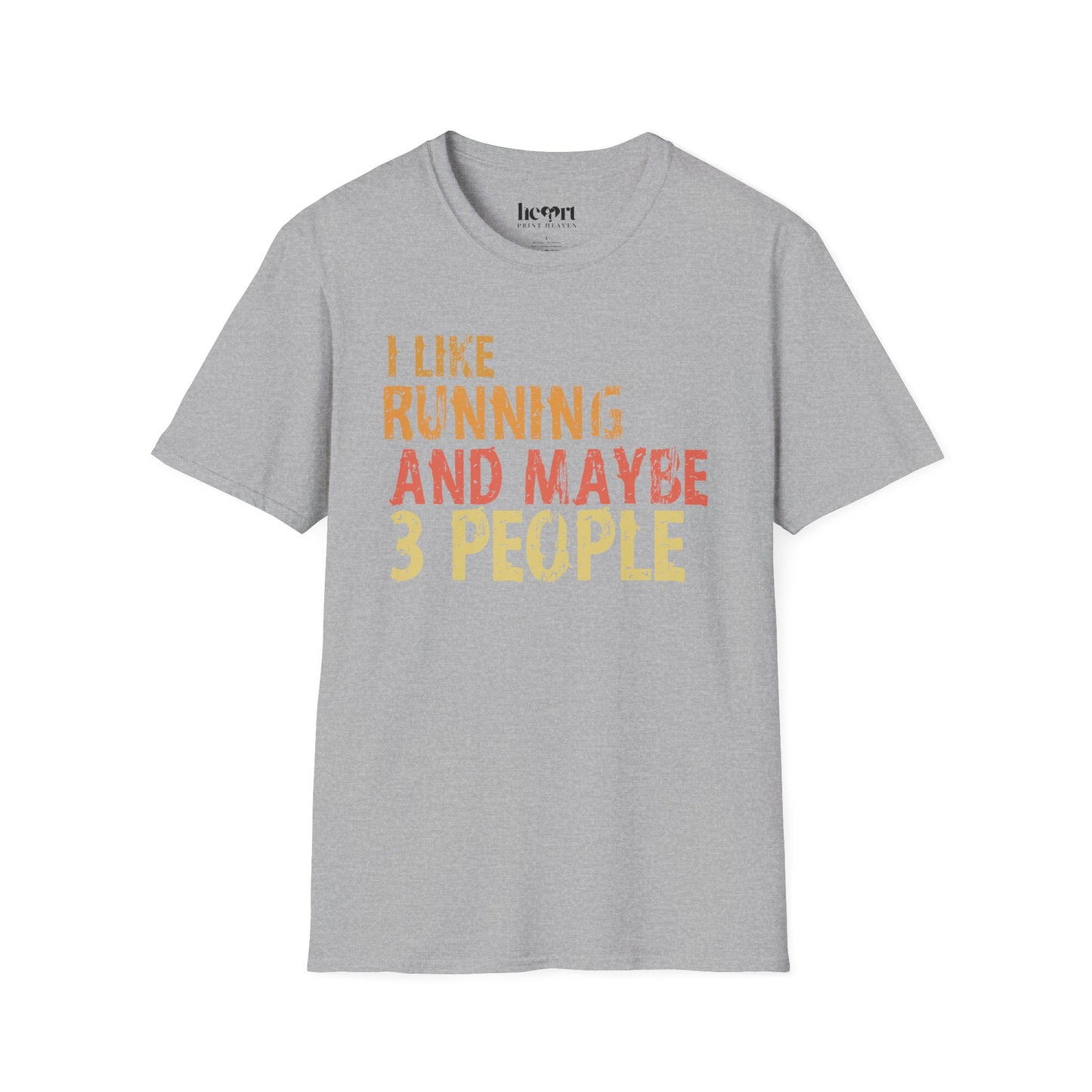 I Like Running And Maybe 3 People – Introvert Runner Tee – Funny Running T-Shirt