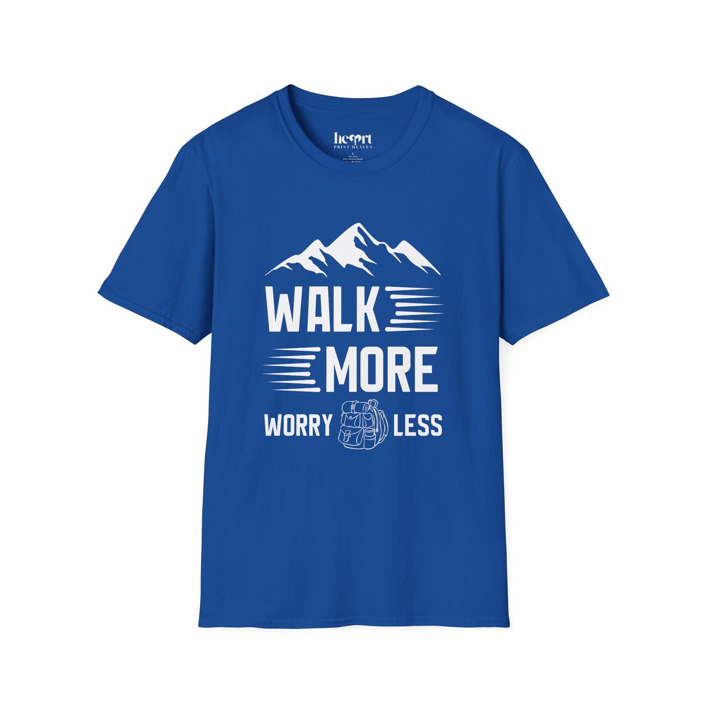 Walk More Worry Less T-Shirt 🚶‍♂️ | Motivational Walking Tee for Fitness & Nature Lovers
