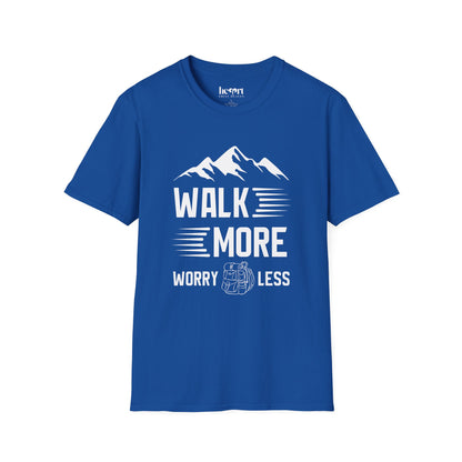 Walk More Worry Less T-Shirt 🚶‍♂️ | Motivational Walking Tee for Fitness & Nature Lovers
