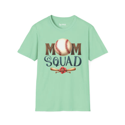 Mom Squad Baseball T-Shirt ⚾🌸 – Game Day Tee for Proud Baseball Moms