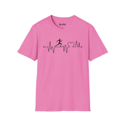 Runner’s Heartbeat T-Shirt – Running Enthusiast Shirt for Marathon & Fitness Lovers