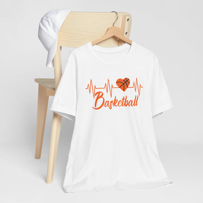 Born To Play Basketball funny Heartbeat Basketball T-Shirt