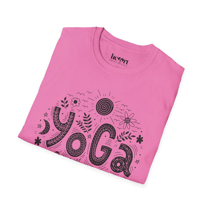 Yoga Doodle Lettering – Artistic & Meditative T-Shirt 🧘‍♀️✨