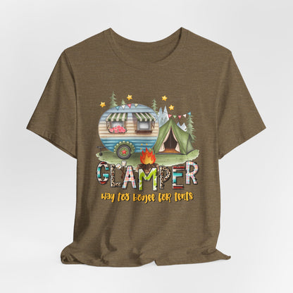 Glamper Way too Boujee for Tents T-shirt
