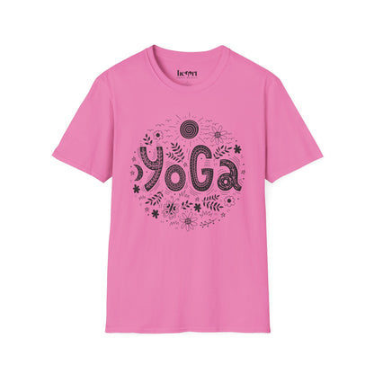 Yoga Doodle Lettering – Artistic & Meditative T-Shirt 🧘‍♀️✨