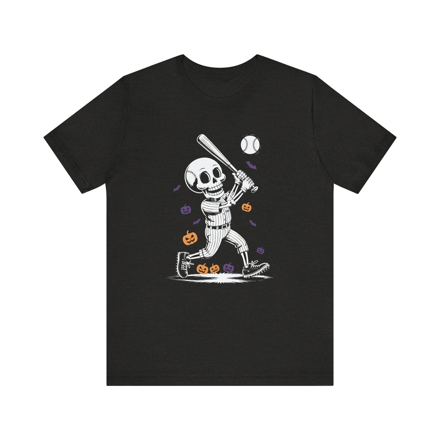 Skeleton Halloween Baseball T-shirt