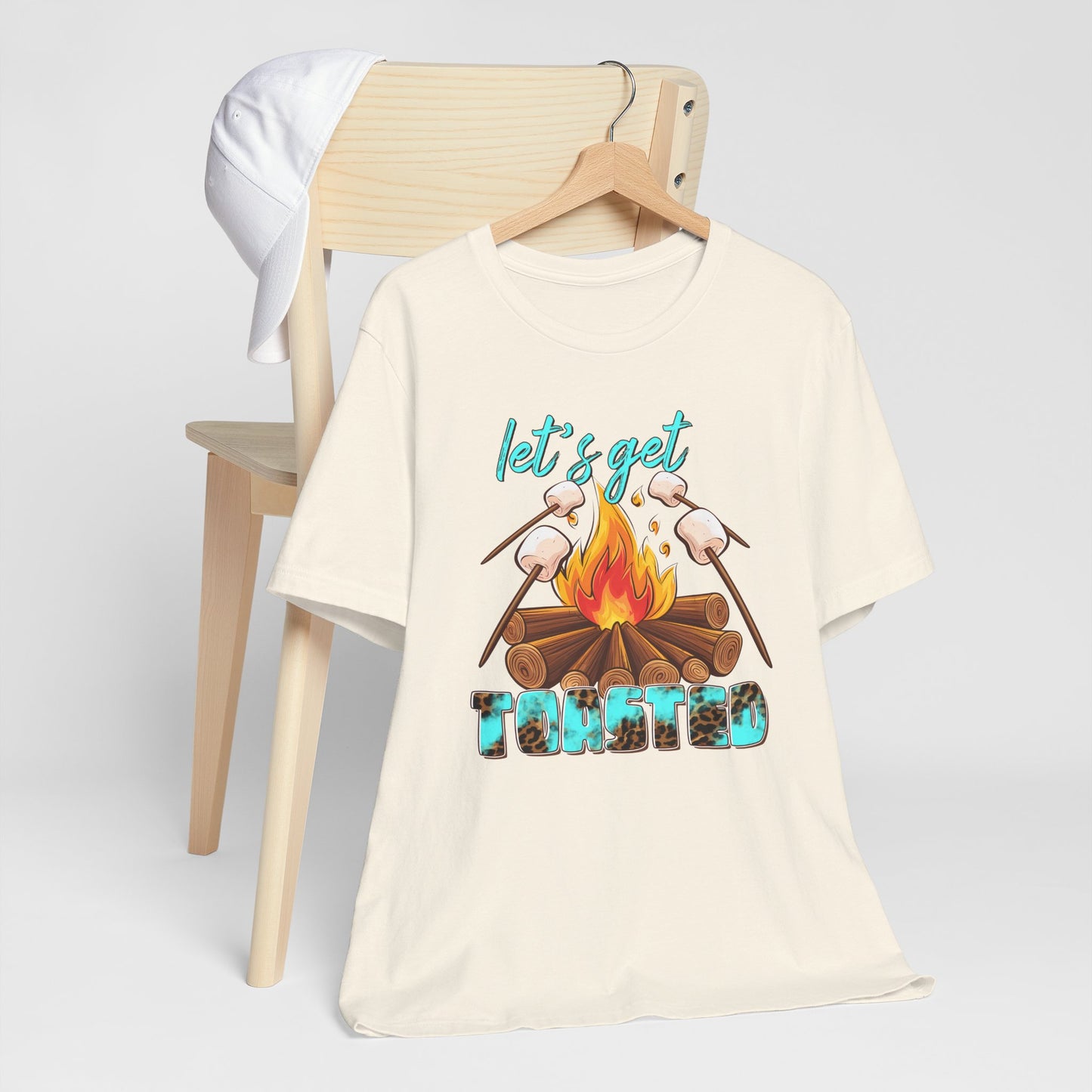 Let’s Get Toasted Campfire T-Shirt – Funny Camping Graphic Tee for Outdoor Lovers