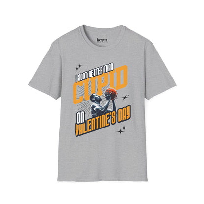 I Shoot Better Than Cupid on Valentine's Day – Funny Basketball T-Shirt
