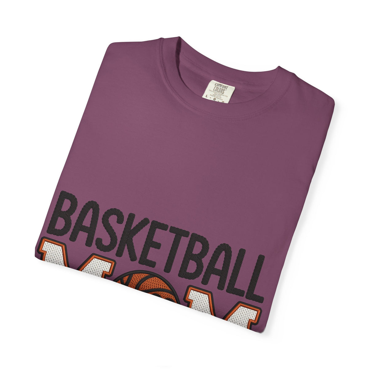 Basketball Mom Faux Embroidery T-Shirt 🏀 | Game Day Sports Mom Tee
