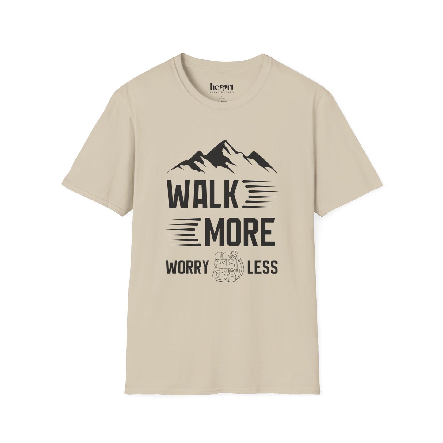 Walk More Worry Less T-Shirt 🚶‍♂️ | Motivational Walking Tee for Fitness & Nature Lovers